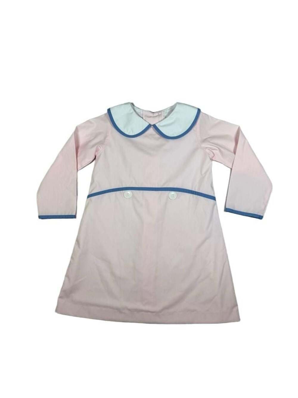 The Beaufort Bonnet Company Pink and Blue Long Sleeve Lindy's Lunch Dress
